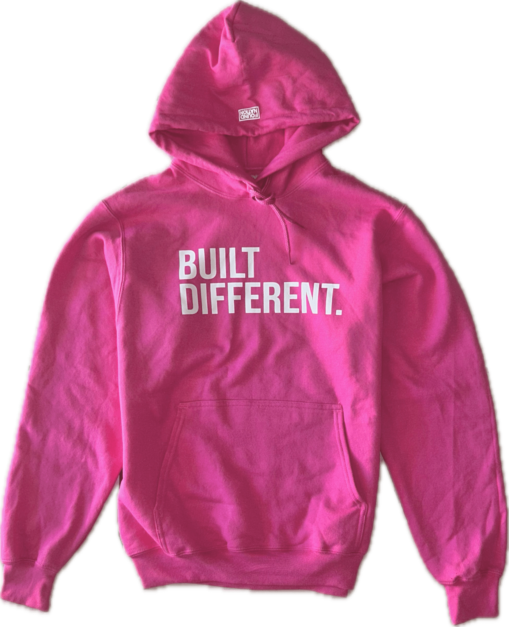 PINK BUILT DIFFERENT HOODIE - FoundNation