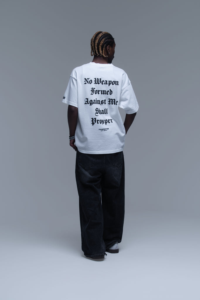 WHITE POWERED BY GOD TEE