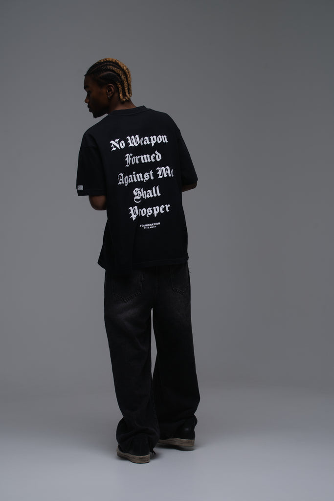VINTAGE BLACK POWERED BY GOD TEE