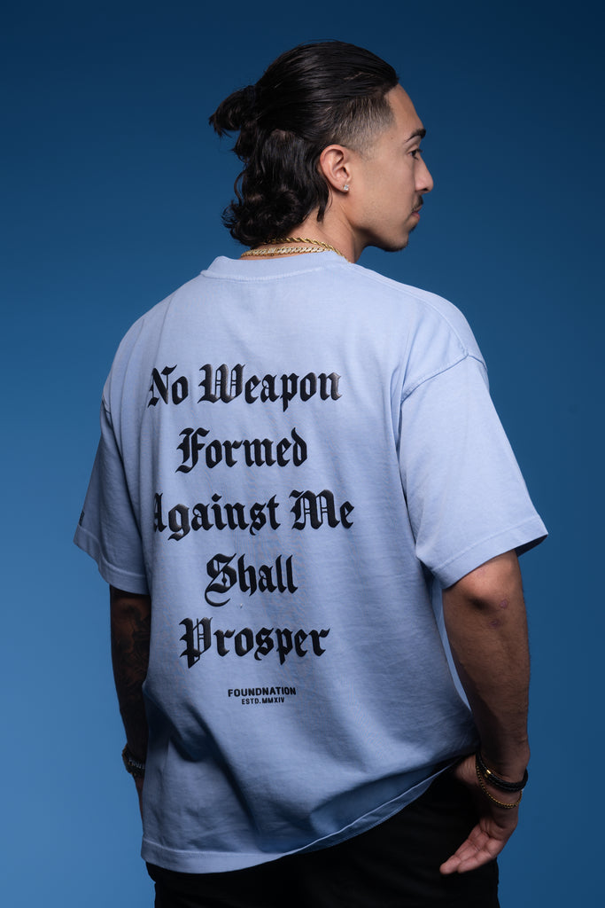 ICE BLUE POWERED BY GOD TEE