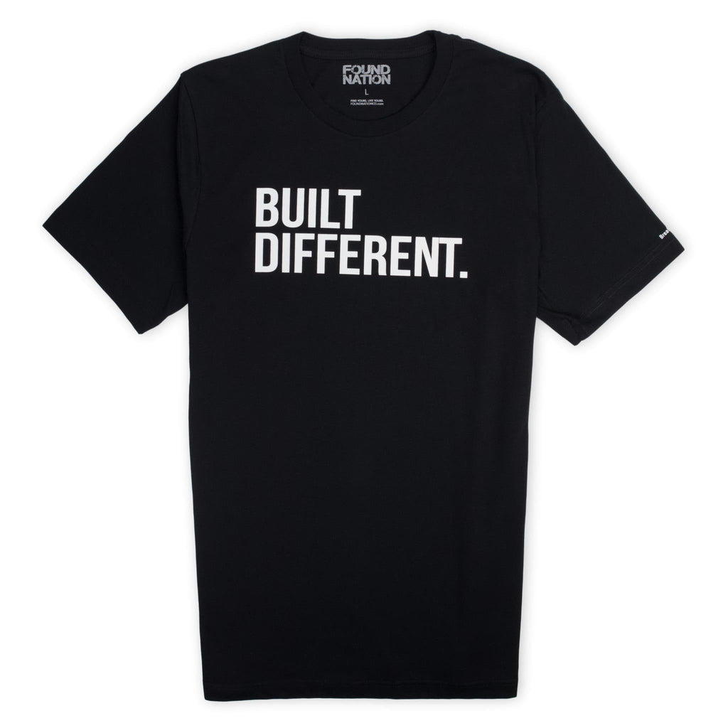 BLACK BUILT DIFFERENT TEES - FoundNation