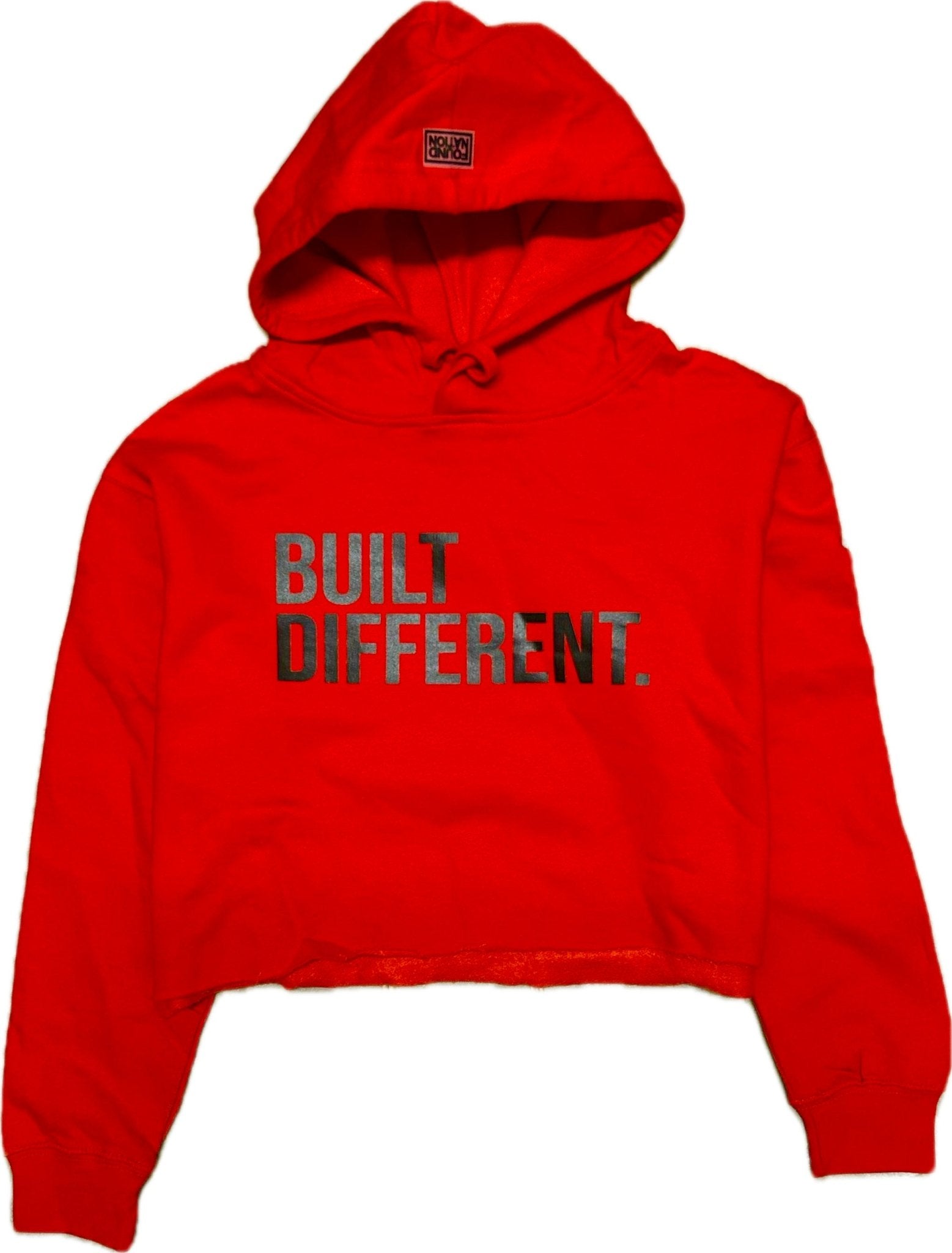 BUILT DIFFERENT CROPPED HOODIE - FoundNation