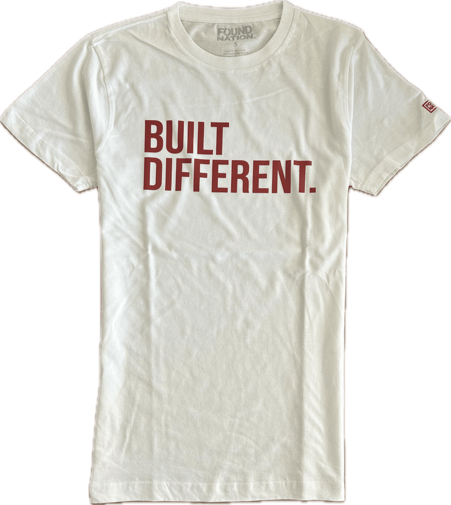 WHITE BUILT DIFFERENT TEES - FoundNation